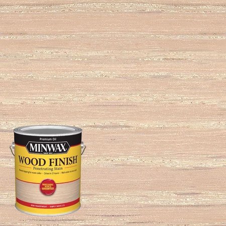 POLYCRYLIC Minwax Wood Finish Semi-Transparent Simply White Oil-Based Penetrating Stain 1 gal 711520000